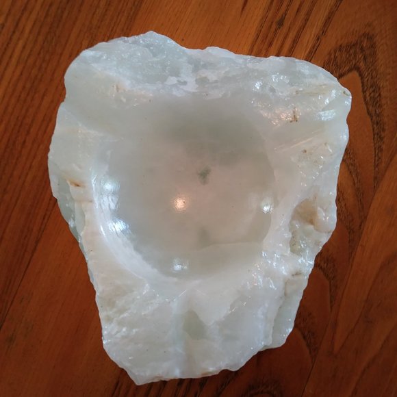 Natural Stone Ashtray, Vintage Large Marble Unpolished Ashtray, Cigar Ashtray - Picture 4 of 9